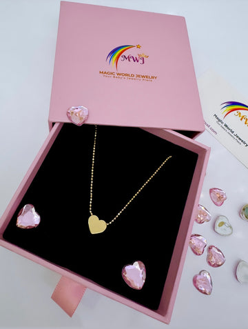 chain with heart 14k