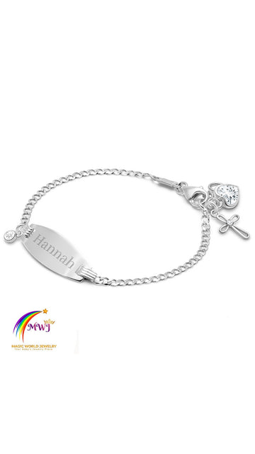 Baby name bracelet 14k