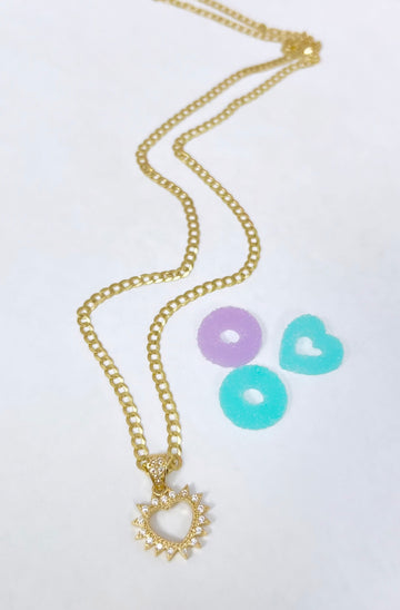 Cuban chain and pendant 14k