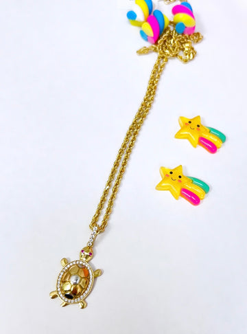Solid Rope chain and pendant 14k