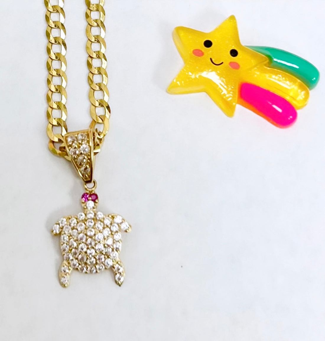 Cuban Chain and pendant 14k