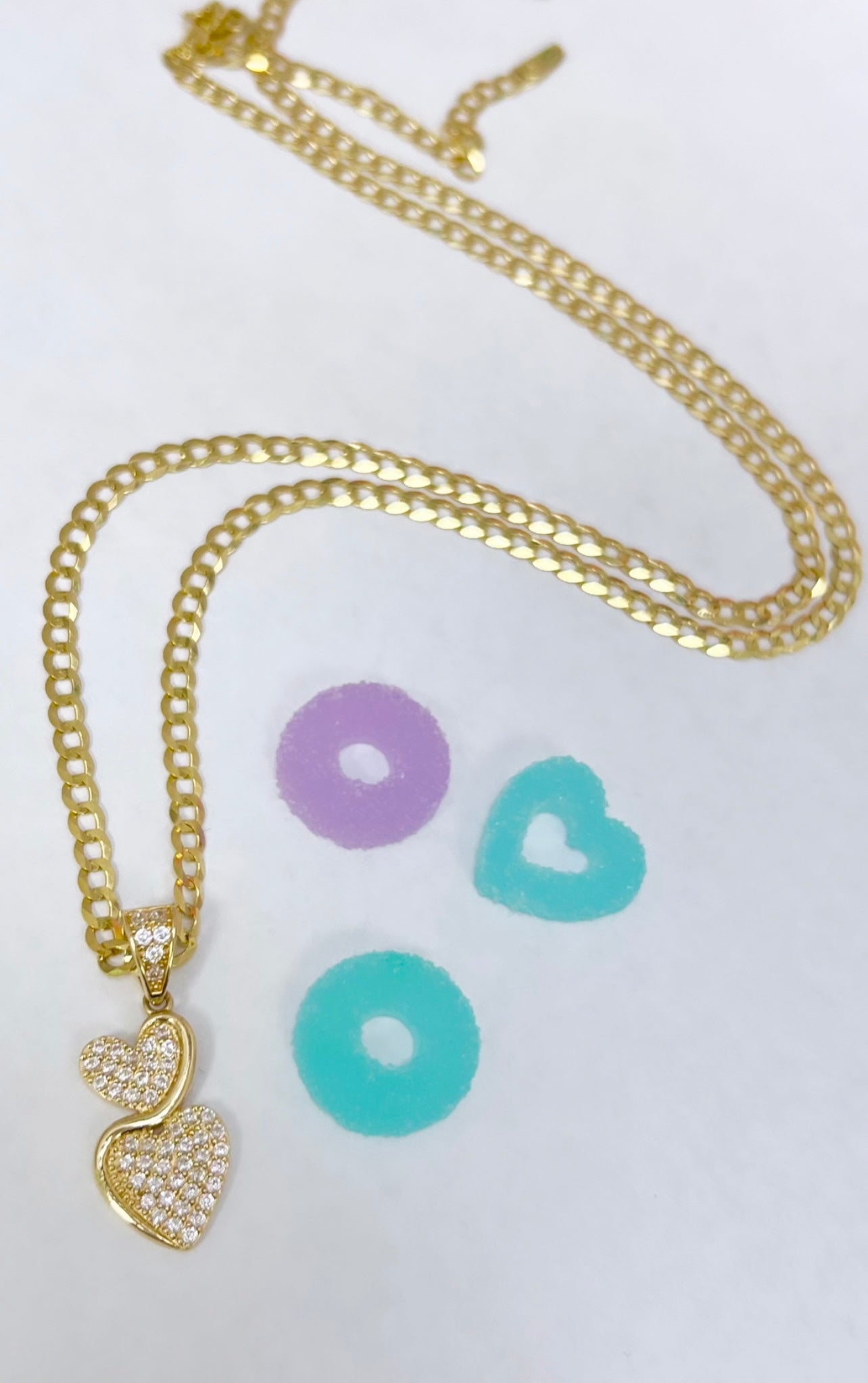 Cuban chain and pendant 14k