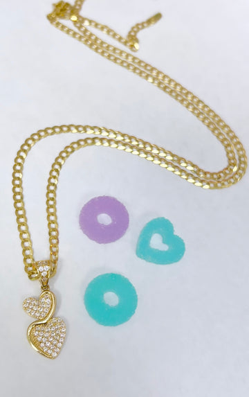 Cuban chain and pendant 14k