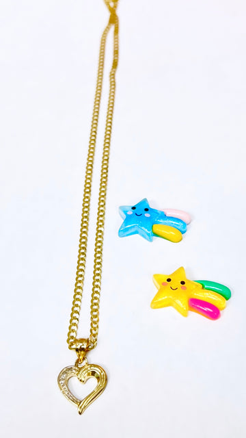 Cuban chain and pendant 14k