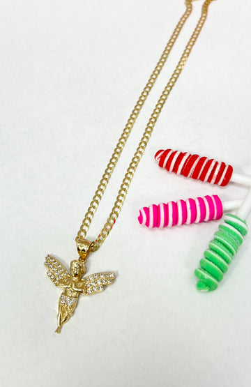 Cuban chain and pendant 14k