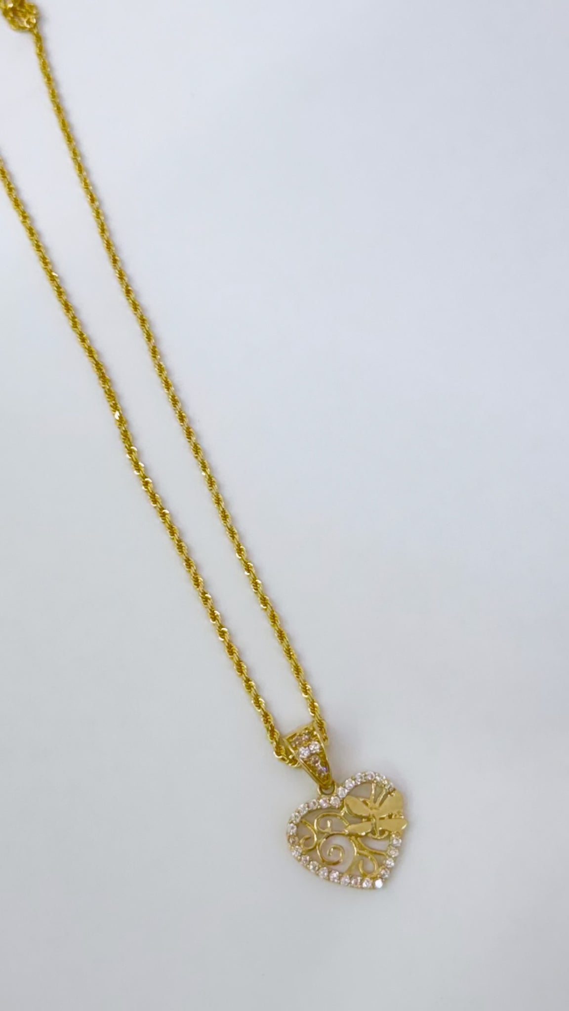 Solid rope chain 14k