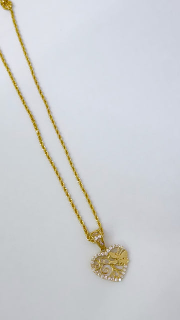 Solid rope chain 14k