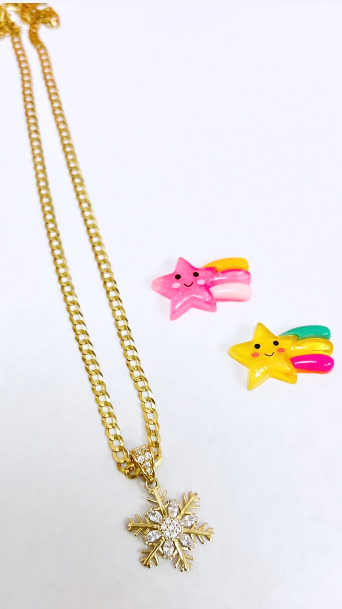 Cuban chain and pendant 14k