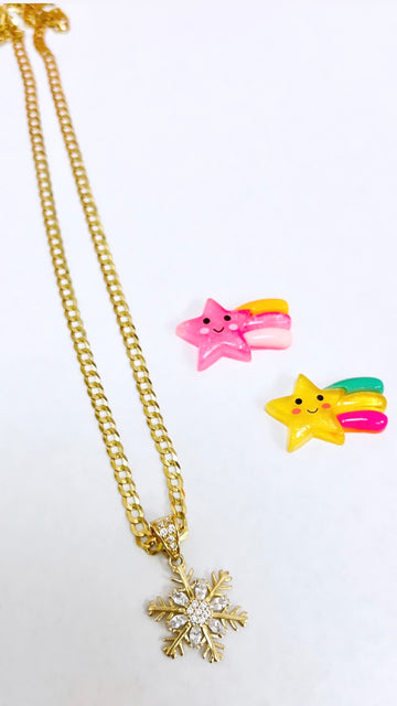 Cuban chain and pendant 14k
