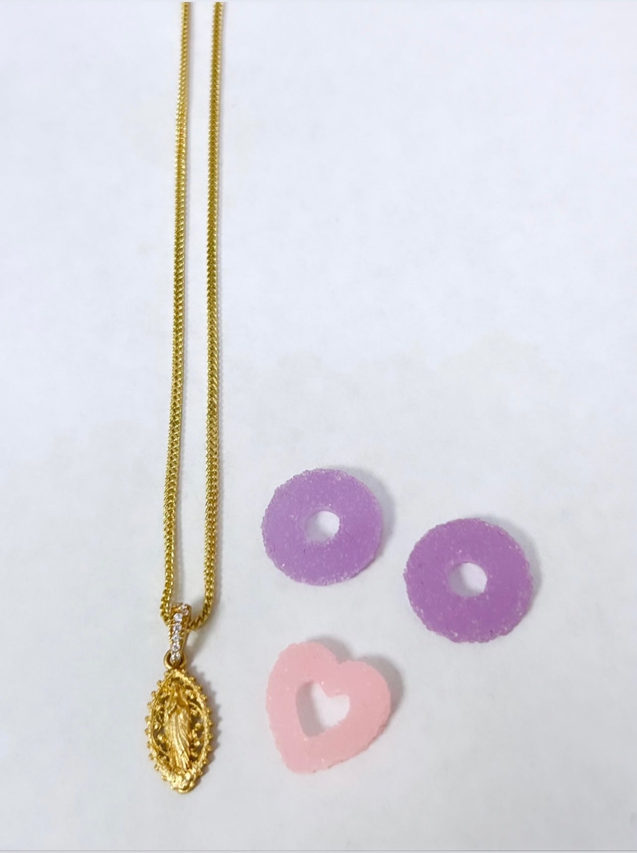 Franco Chain and virgen pendant 14k
