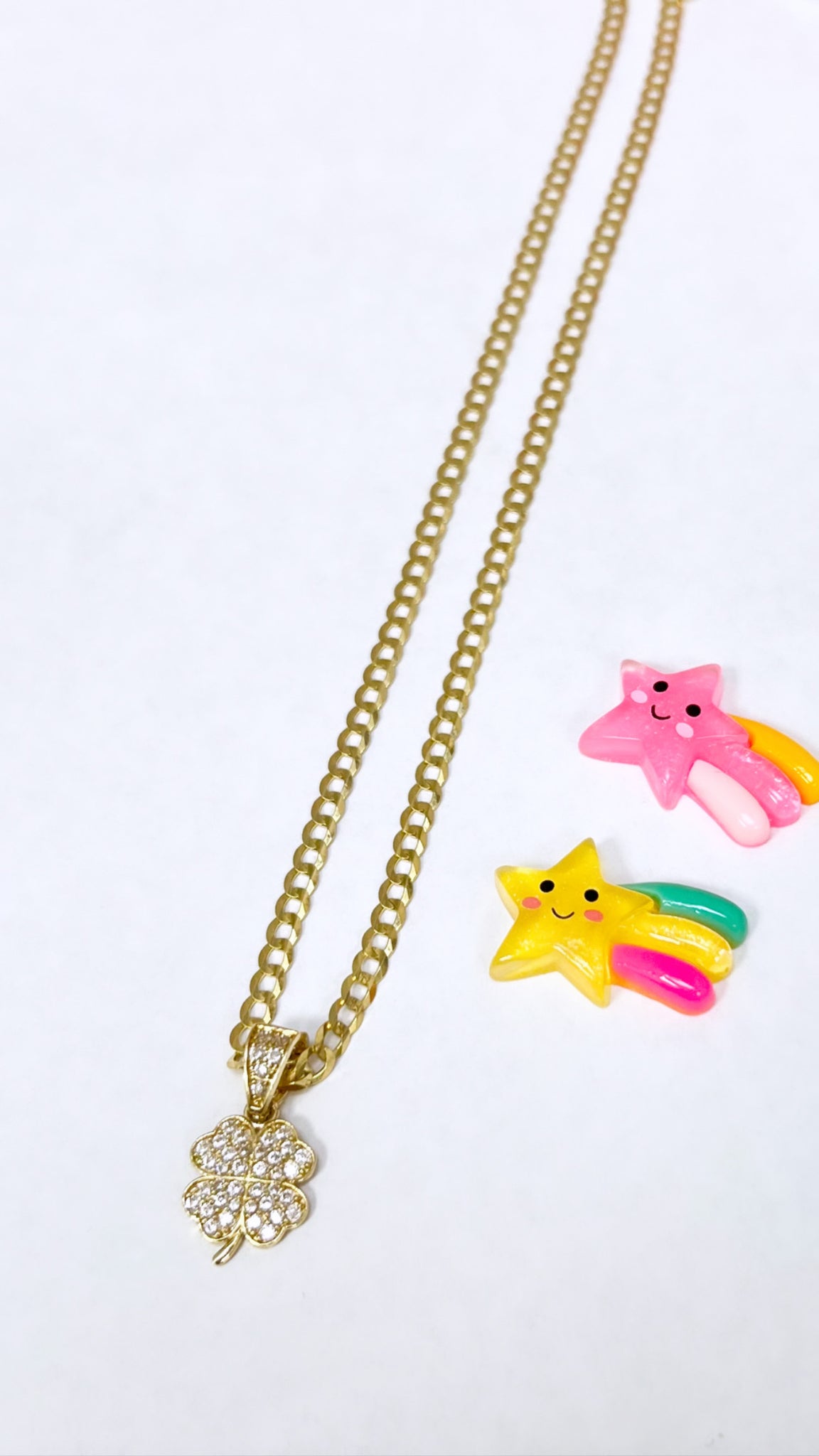 Cuban chain and pendant 14k