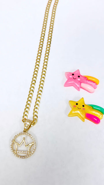 Cuban Chain and pendant 14k